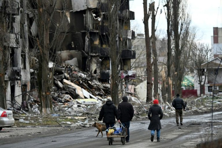 The scale of devastation in Borodianka was overwhelming, with buildings flayed open