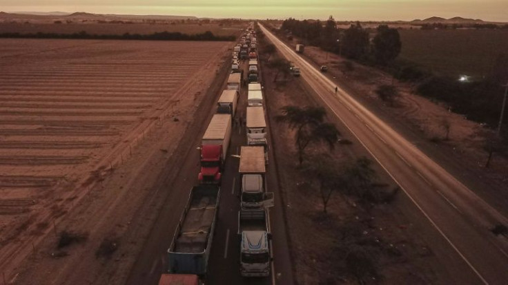 Protesters blocked the Pan-American highway, the country's most important transport and traffic artery snaking north to south