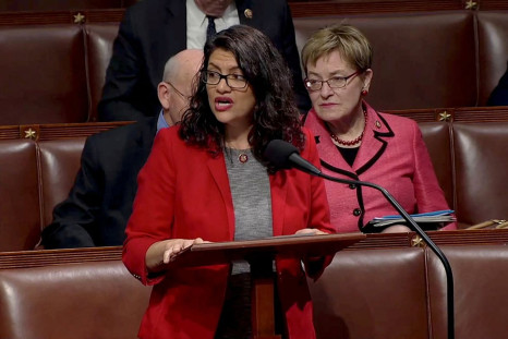 Rep. Rashida Tlaib speaks ahead of a vote on two articles of impeachment against U.S. President Donald Trump on Capitol Hill in Washington, U.S., in a still image from video December 18, 2019.   House TV via REUTERS