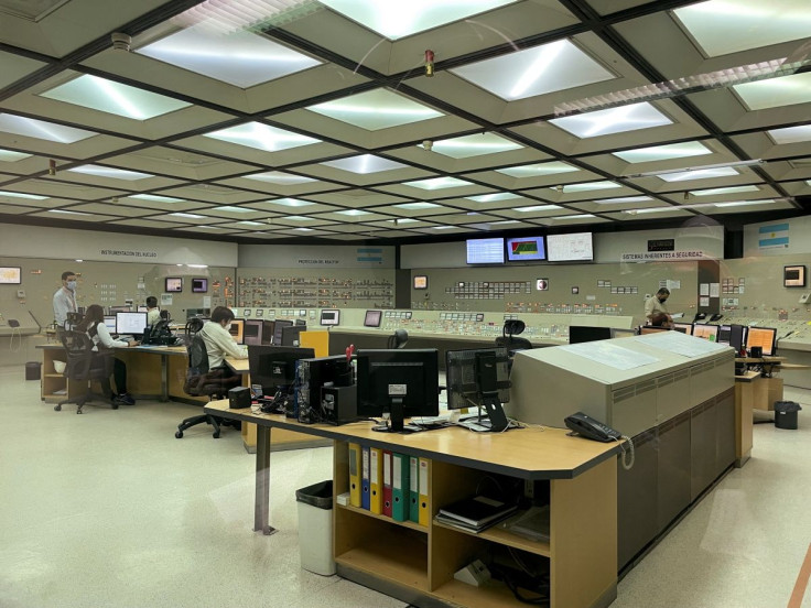 Technicians work at the control room of Atucha II Nuclear Power Plant, in Zarate, on the outskirts of Buenos Aires, Argentina April 4, 2022. Picture taken April 4, 2022. 