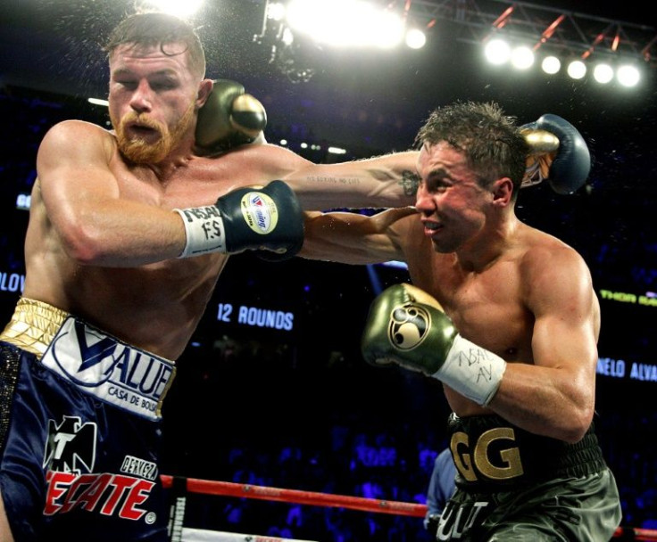 Gennady 'GGG' Golovkin, right, could set up a blockbuster trilogy fight with Saul 'Canelo' Alvarez, left, if the veteran Kazakh beat Ryota Murata in Saitama on Saturday