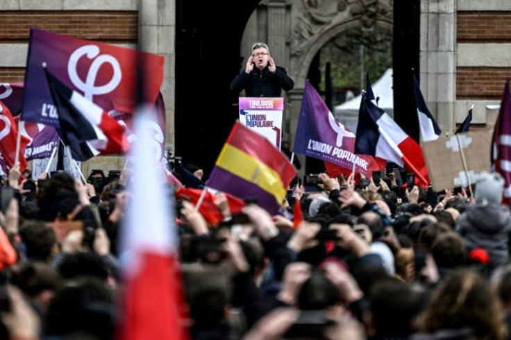 The far left-leader of the France Unbowed (LFI) party, Melenchon is banking on a late surge.