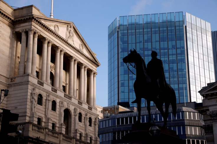 A general view shows The Bank of England in the City of London financial district in London, Britain, November 5, 2020. 