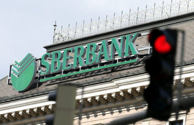 The Vienna branch of Russia's largest bank Sberbank, which was hit with sweeping US sanctions on Wednesday over the war in Ukraine.