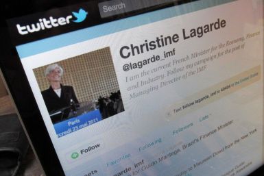 The twitter page of France&#039;s Finance and Economy Minister Lagarde is seen in this photo illustration on a computer screen in Paris