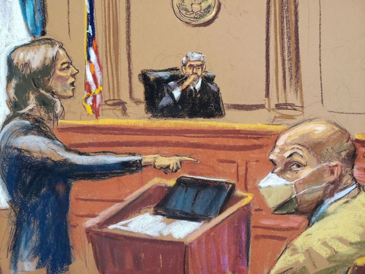 Assistant U.S. Attorney Lindsey Keenan speaks during opening statements in the trial of Lawrence Ray in New York, U.S., March 10, 2022 in this courtroom sketch.  