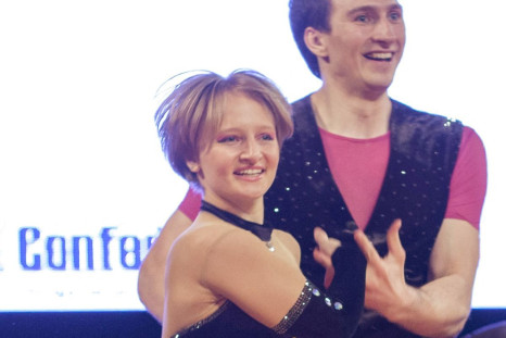 Katerina Tikhonova (L), daughter of Russian President Vladimir Putin, dances with Ivan Klimov during the World Cup Rock'n'Roll Acrobatic Competition in Krakow, Poland, in this April 12, 2014. 