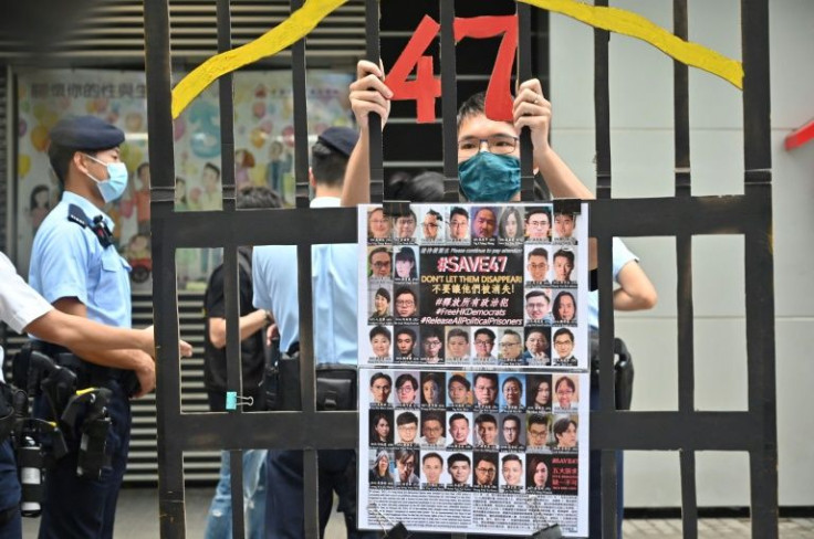 Hong Kong's most prominent democracy activists have disappeared from view as their prosecution under a security law drags into its second year