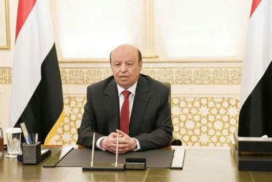 Yemen's President Abedrabbo Mansour Hadi, seen here in Riyadh in 2020, has been based in Saudi Arabia since fleeing to the kingdom in 2015 as rebel forces closed in on his last redoubt
