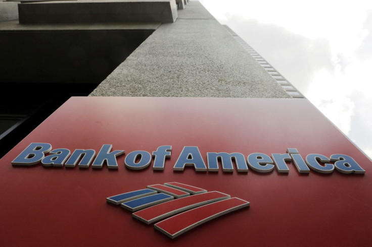 A Bank of America sign stands on the side of a building in New York U.S., July 16, 2018. 