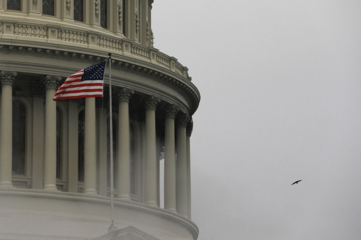 A bird flies by the United States Capitol building in Washington, U.S., March 17, 2022.Â Â 