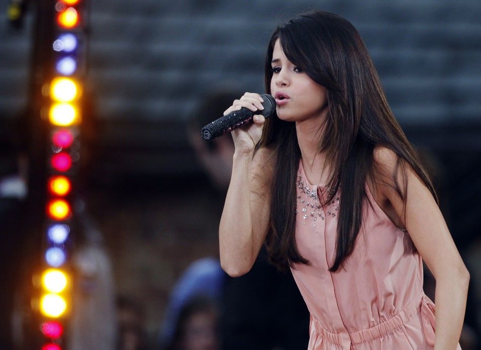 Singer and actress Selena Gomez performs in Central Park during ABC039s Good Morning America in New York