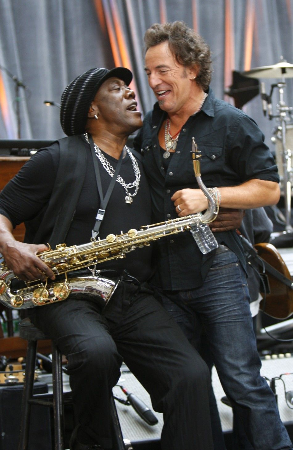 Musicians Clarence Clemons and Bruce Springsteen appear on the quotTodayquot show in New York