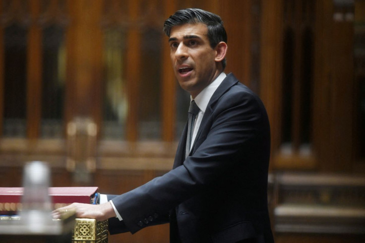 British Chancellor of the Exchequer Rishi Sunak speaks at a statement on the economic update session, at the House of Commons in London, Britain March 23, 2022. UK Parliament/Jessica Taylor/Handout via REUTERS 