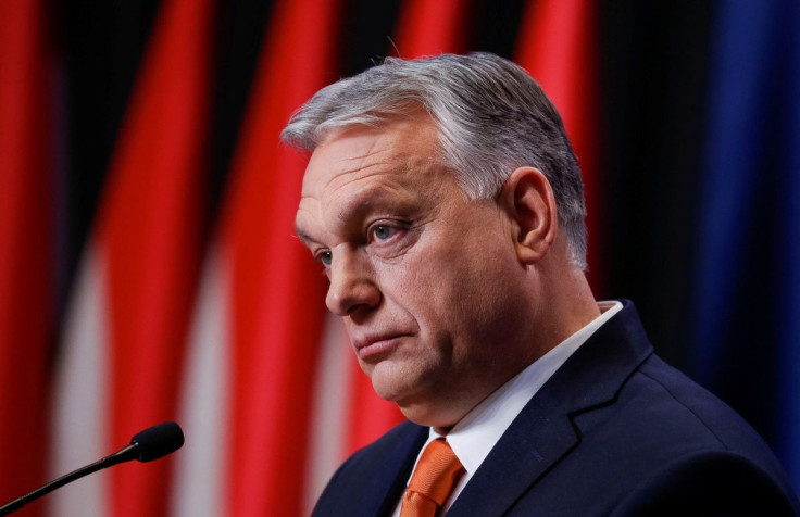 Hungarian Prime Minister Viktor Orban holds a news conference after the parliamentary election in Budapest, Hungary April 6, 2022.