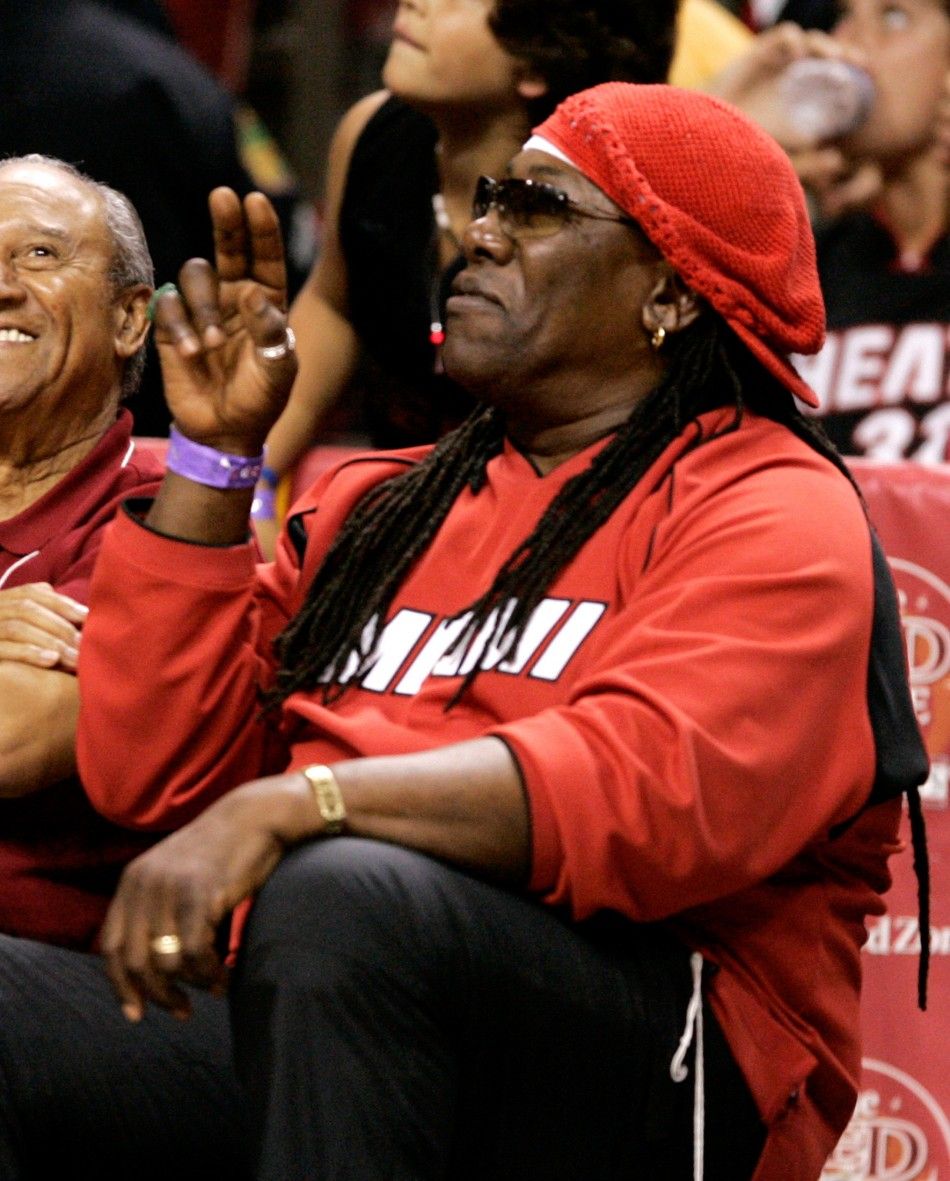 Clarence Clemons at the Detroit Pistons Miami Heat Game 5 of the NBA Eastern Conference Finals in Miami.