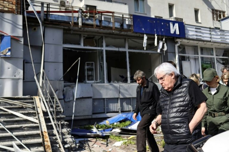 United Nations humanitarian chief Martin Griffiths went to see the scene in Bucha