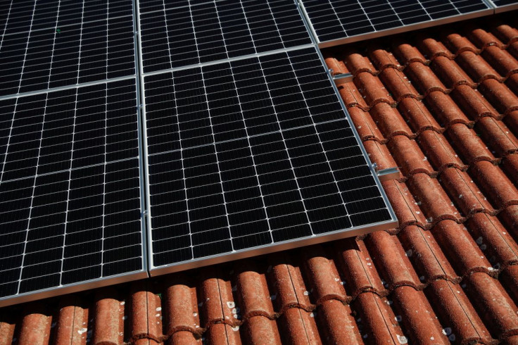 Solar panels are set up on the roof of a home in Algete, outside Madrid, Spain, November 16, 2021.  