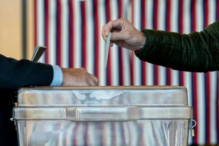 Another French voter casts their ballot in Washington on April 9, 2022