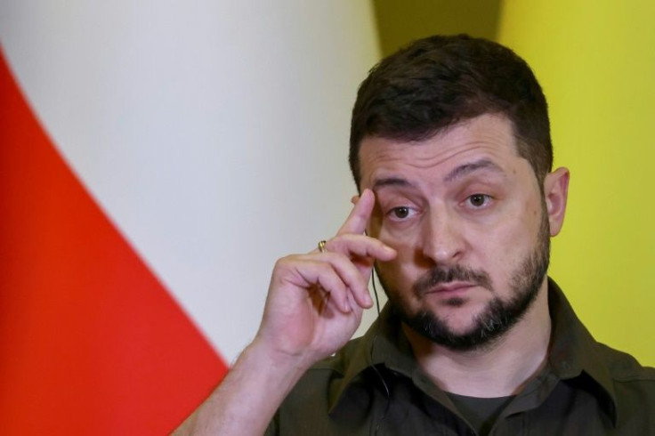 Ukraine's president Volodymyr Zelensky in Kyiv on Saturday