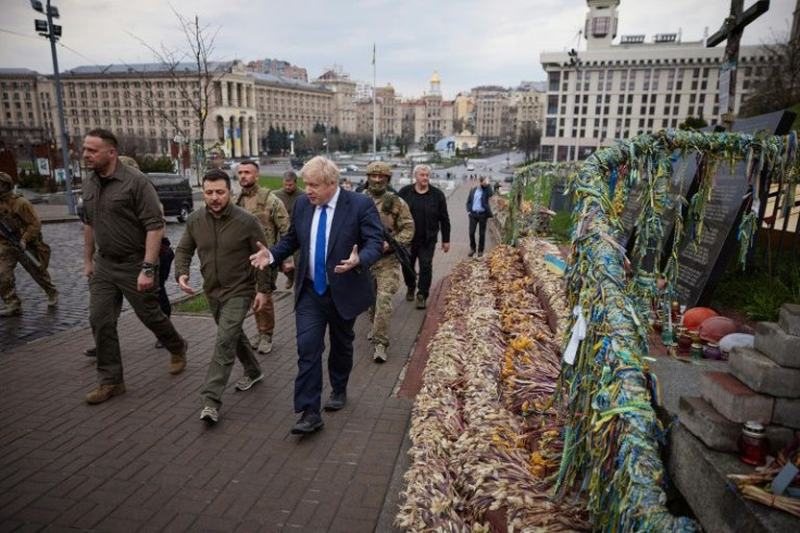 British Prime Minister Boris Johnson paid an unannounced visit to Kyiv
