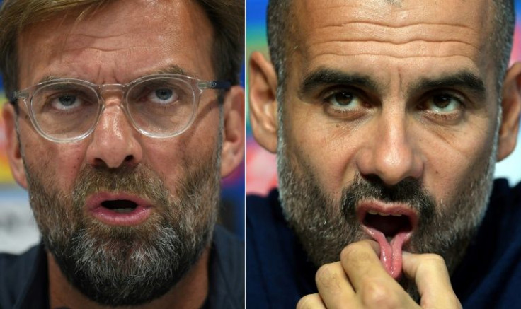 Liverpool manager Jurgen Klopp (left) and Manchester City boss Pep Guardiola are going head to head at the Etihad