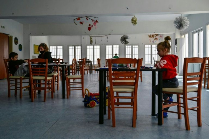 Some Ukrainian families have already got their children back at school in Greece
