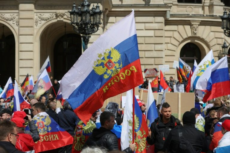 Some Russians have staged demonstrations 'against Russophobia' in Germany, which has the largest Russian diaspora in the European Union