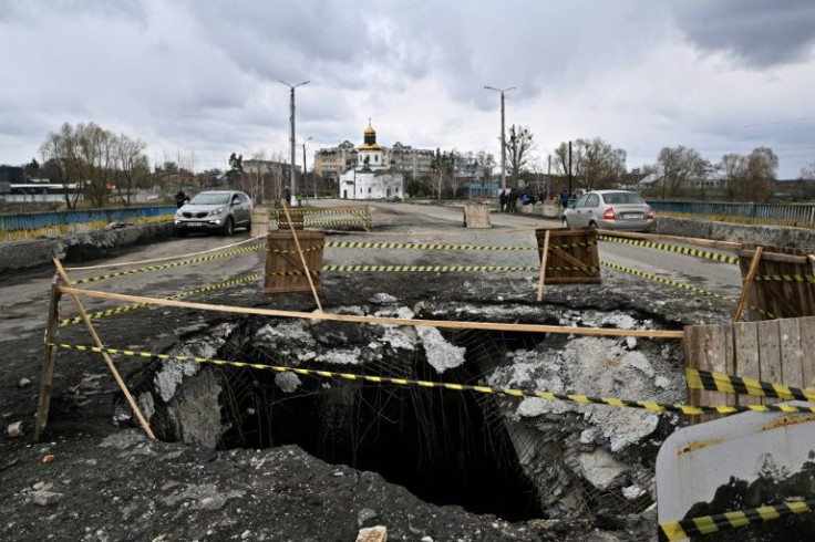 Makariv has suffered extensive damage from the recent fighting