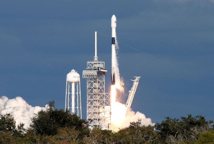 A SpaceX Falcon 9 rocket launches carrying a Qatari communications satellite, which will provide connectivity to Qatar and neighbouring parts of the Middle East, North Africa, and Europe, from historic Launch Pad 39A at the Kennedy Space Center in Cape Ca