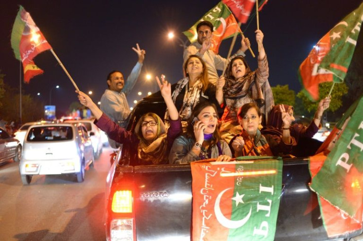 Supporters Imran Khan took to the streets on Sunday to protest against his ousting