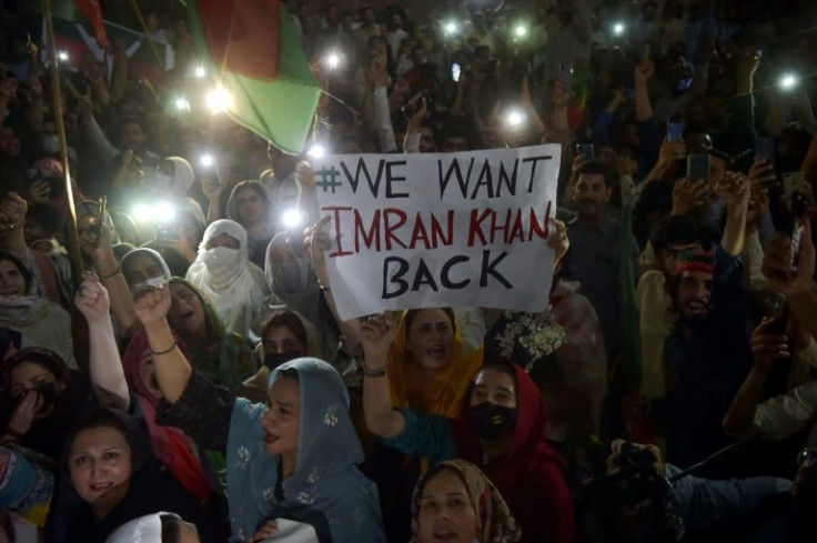 Pakistan Tehreek-e-Insaf party supporters also rallied in Peshawar