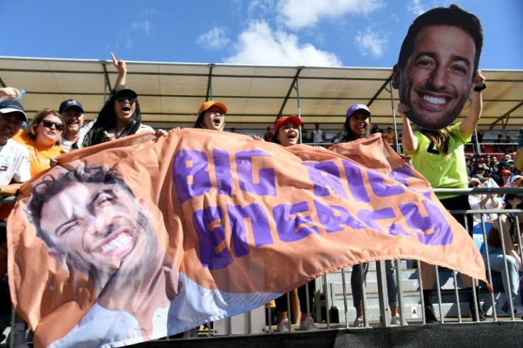 Fans of McLaren's Australian driver Daniel Ricciardo were out in force