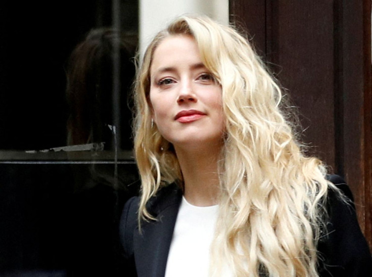 Actor Amber Heard arrives at the High Court in London, Britain July 27, 2020. 