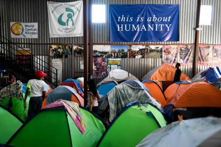 The Movimiento Juventud 2000 shelter near the US-Mexico border lies not far from Unidad Deportiva Benito Juarez, which has become the staging post for thousands of Ukrainians hoping to enter the United States after fleeing their war-torn country