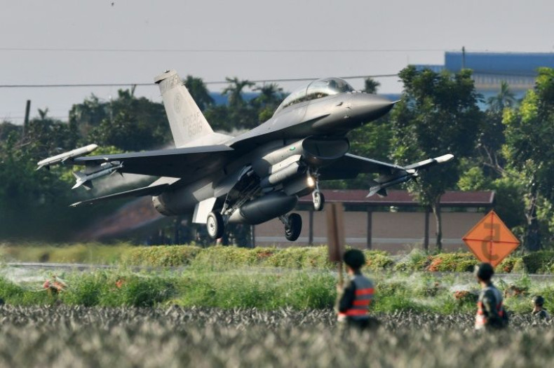 An F16 takes off from a motorway in southern Taiwan during an annual military drill in 2021. Beijing's threats towards the island have turned more bellicose under Xi Jinping