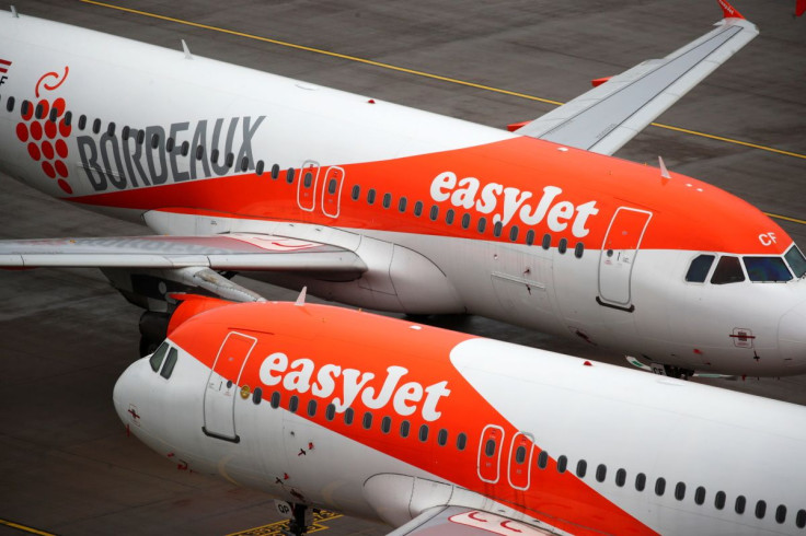 EasyJet aircrafts are seen on the tarmac at Terminal 1, marking the official opening of the new Berlin-Brandenburg Airport (BER) "Willy Brandt", in Schoenefeld near Berlin, Germany October 31, 2020. 