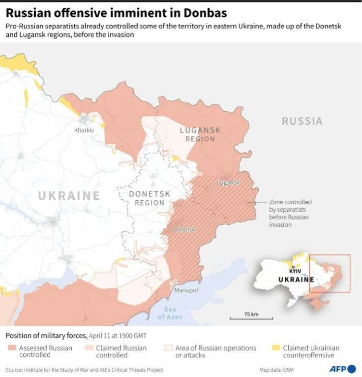 Pro-Russian separatists already controlled parts of the breakaway self-declared Donetsk and Lugansk regions after a 2014 conflict