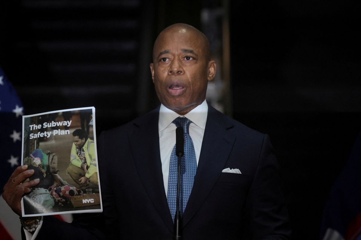 New York Mayor Eric Adams Dismayed By City S Problems Promises To   New York City Mayor Eric Adams Speaks During News Conference Unveil Plan Make Subway System 