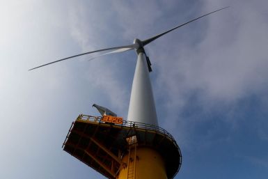 A power-generating windmill turbine is seen at the Eneco Luchterduinen offshore wind farm near Amsterdam, Netherlands September 26, 2017.   