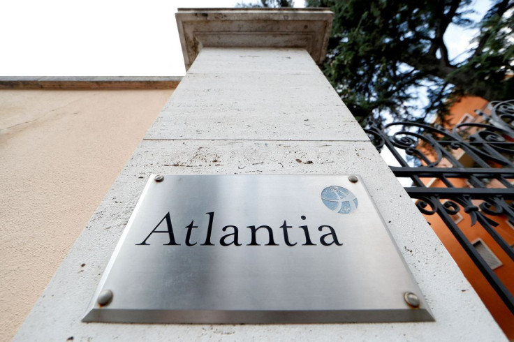 A logo of the Atlantia Group is seen outside its headquarters in Rome, Italy August 31, 2018.