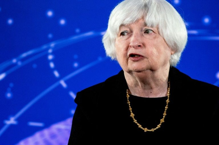 US Secretary of the Treasury Janet Yellen, shown here in Washington, DC, on April 7, 2022, warned Beijing that its stance on Russia could affect 'economic integration'