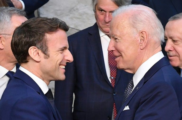 US President Joe Biden described Russia's actions in Ukraine as "genocide" but French President Emmanuel Macron declined to use the word