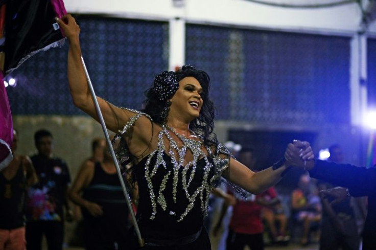 Drag queen Louise Murelly will bear the Bangay samba school banner for the upcoming street parade in Rio