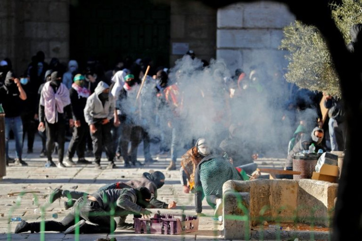 Witnesses said Friday's clashes saw Palestinian protesters throw stones at Israeli security forces, who fired rubber-coated bullets and sound grenades