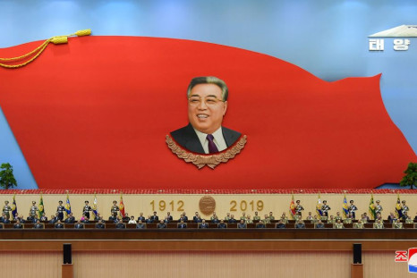 General view of celebrations marking the late leader Kim Il Sung's birthday in Pyongyang, North Korea, in this photo released on April 14, 2019 by North Korea's Korean Central News Agency (KCNA). KCNA via REUTERS