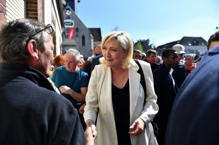 Le Pen has faced repeated questions about her proposed ban on the Islamic headscarf in public places
