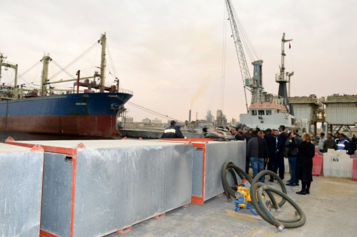The crew of the stricken tanker had sought shelter off the Tunisian port of Gabes before going down in bad weather