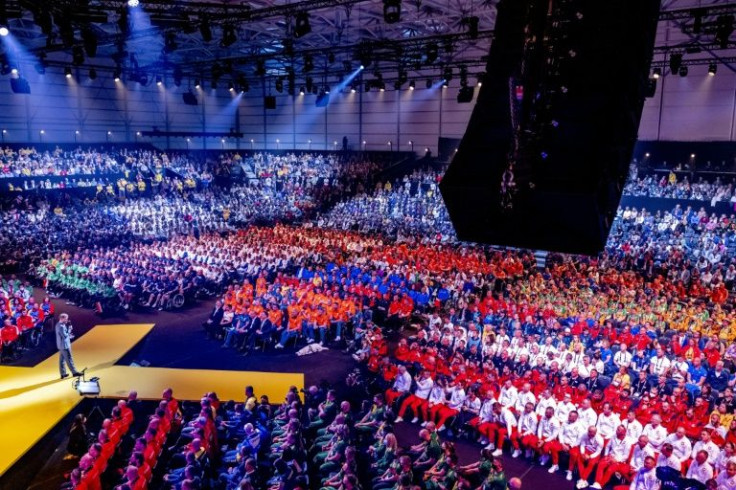 Members of the Ukrainian team received a standing ovations at the ceremony