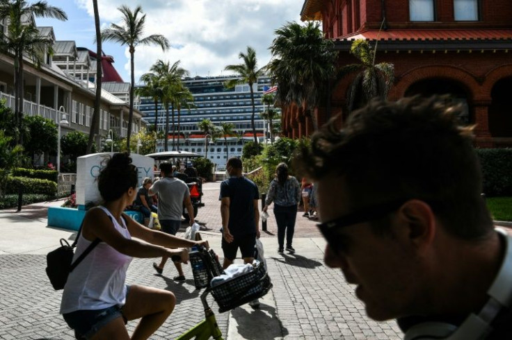 A Carnival Dream cruise is seen at Port B in Key West, Florida on April 11, 2022